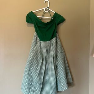 ModCloth 2X Vintage Green Dress